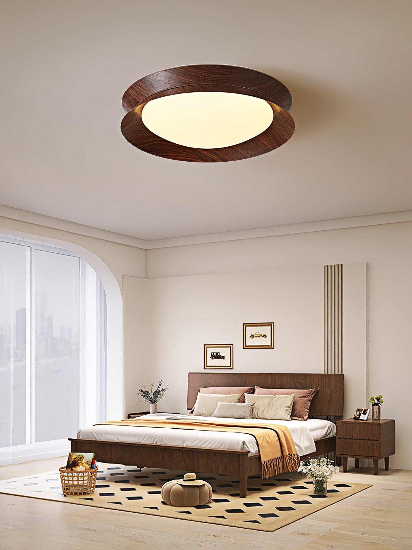 Double Half Round Ceiling Light | Metal & Acrylic | White