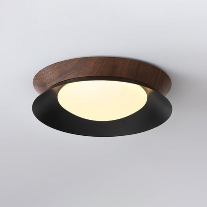 Double Half Round Ceiling Light | Metal & Acrylic | White