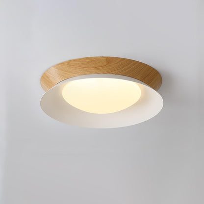 Double Half Round Ceiling Light | Metal & Acrylic | White