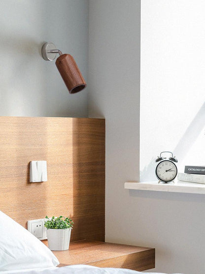 Wood Track Ceiling Lamp | Adjustable Steel & Wood | 1-4 Heads