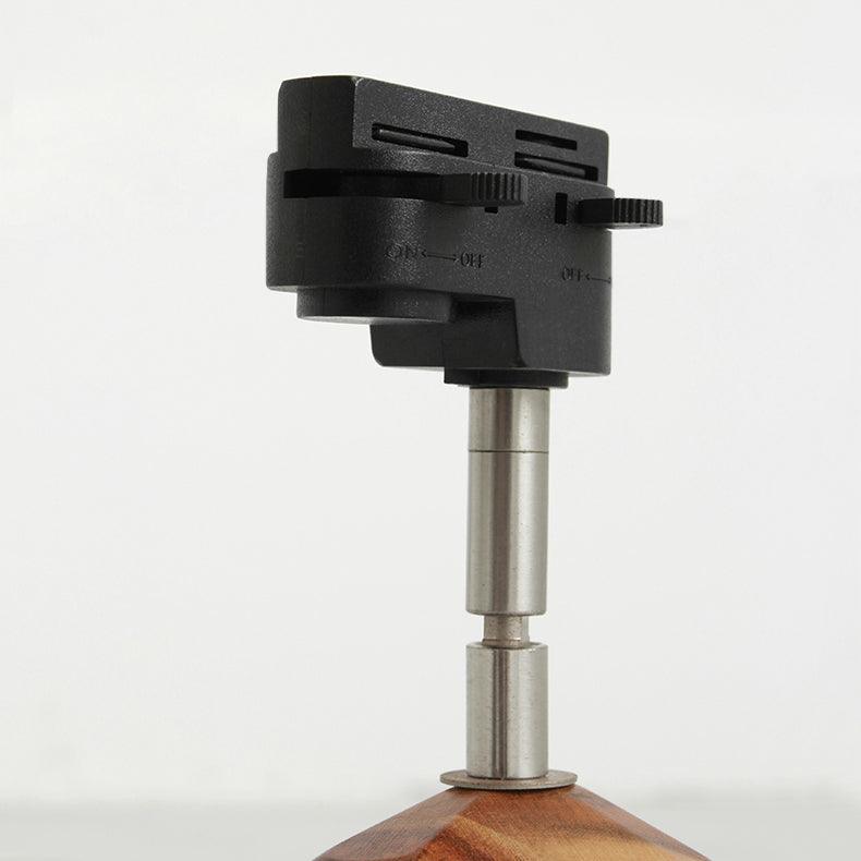Wood Track Ceiling Lamp | Adjustable Steel & Wood | 1-4 Heads