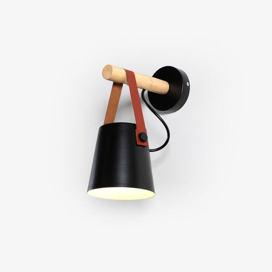 Wooden Conical Wall Light Set | Scandinavian Design | Set of 2