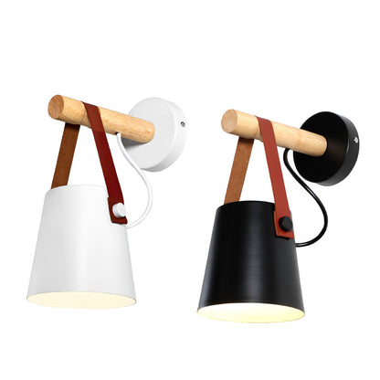 Wooden Conical Wall Light Set | Scandinavian Design | Set of 2