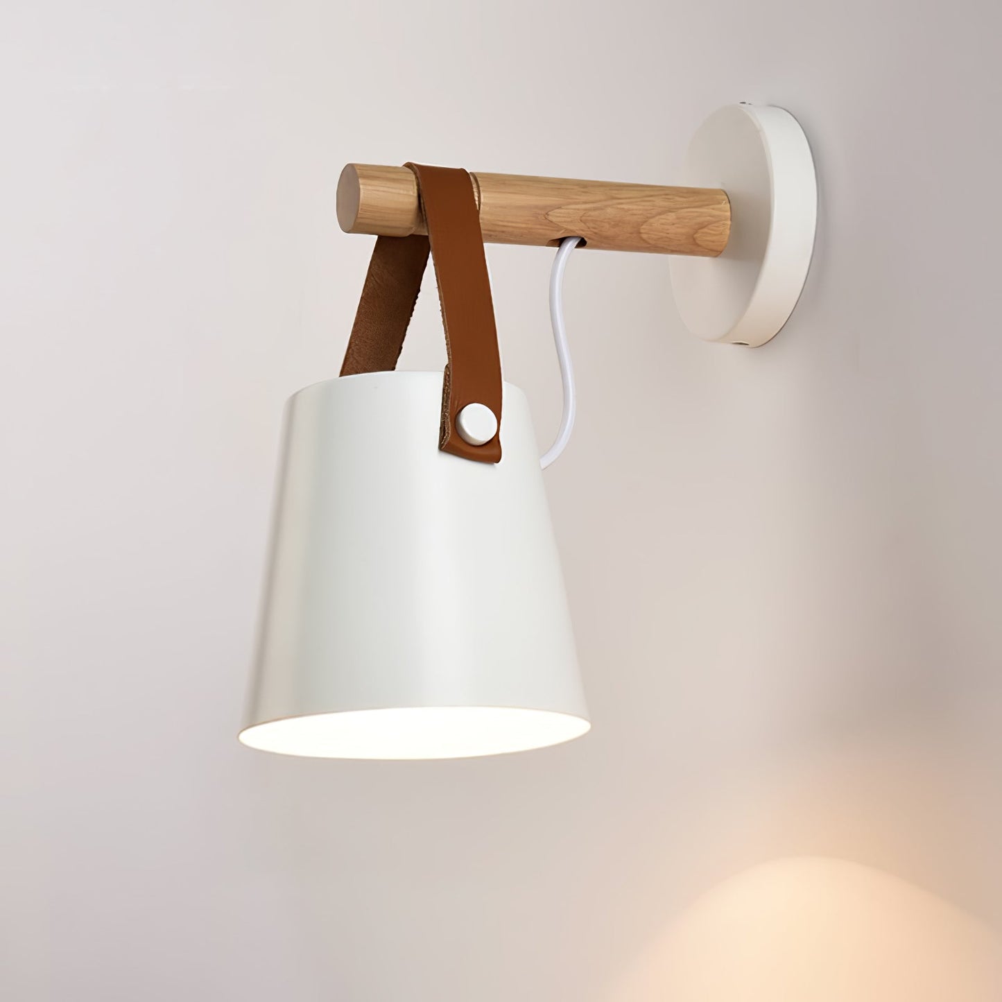Wooden Conical Wall Light Set | Scandinavian Design | Set of 2