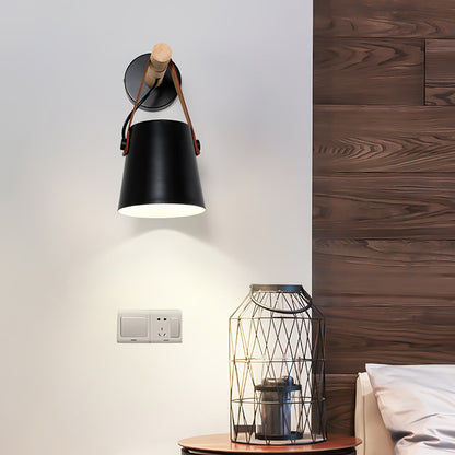 Wooden Conical Wall Light Set | Scandinavian Design | Set of 2