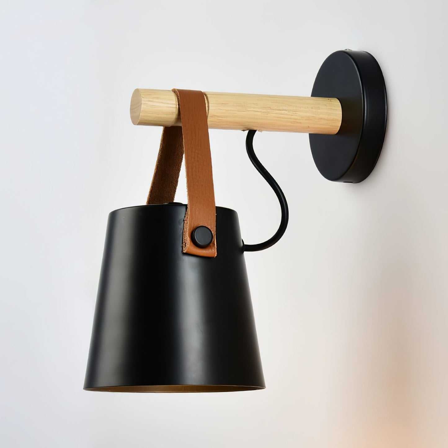 Wooden Conical Wall Light Set | Scandinavian Design | Set of 2