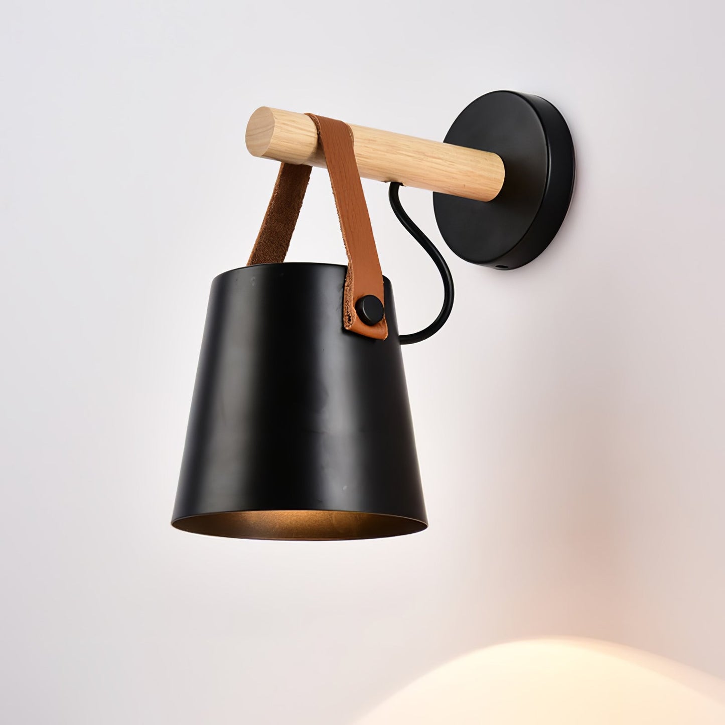 Wooden Conical Wall Light Set | Scandinavian Design | Set of 2