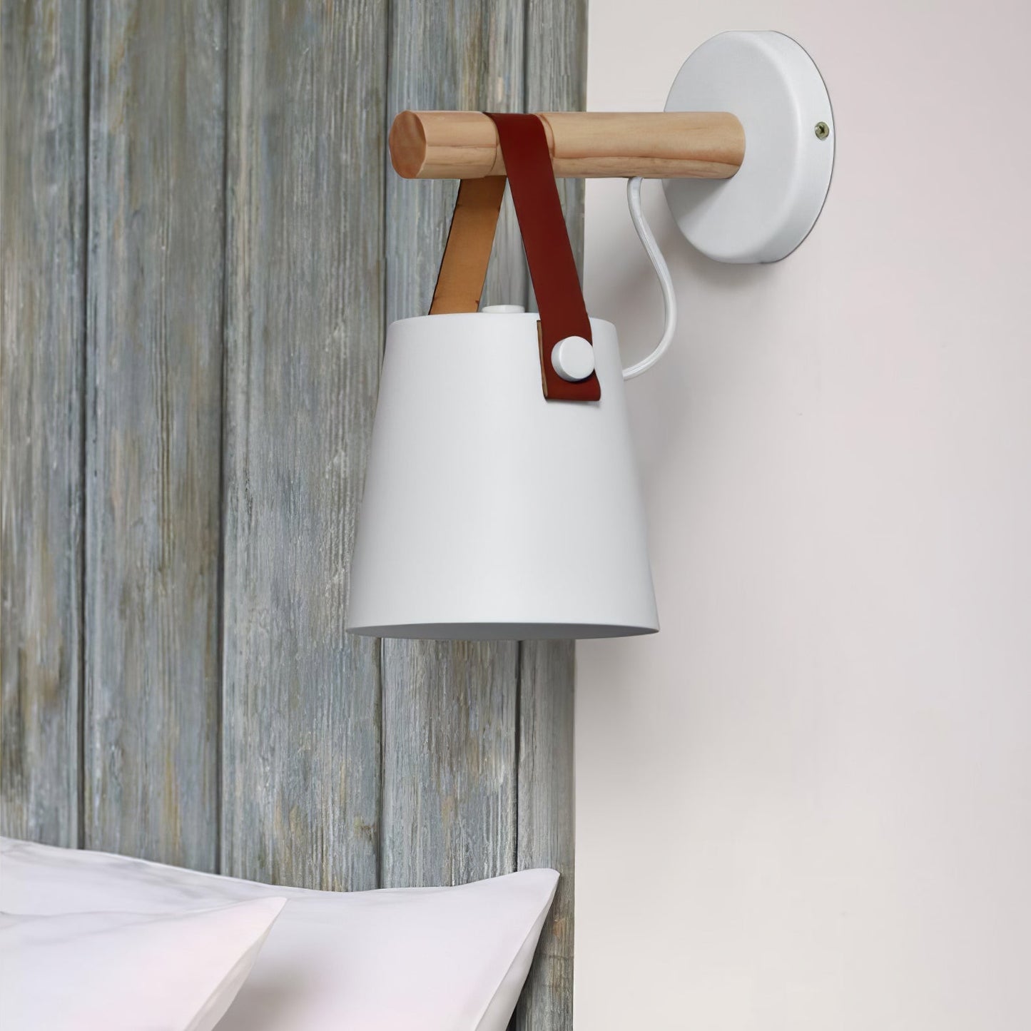 Wooden Conical Wall Light Set | Scandinavian Design | Set of 2
