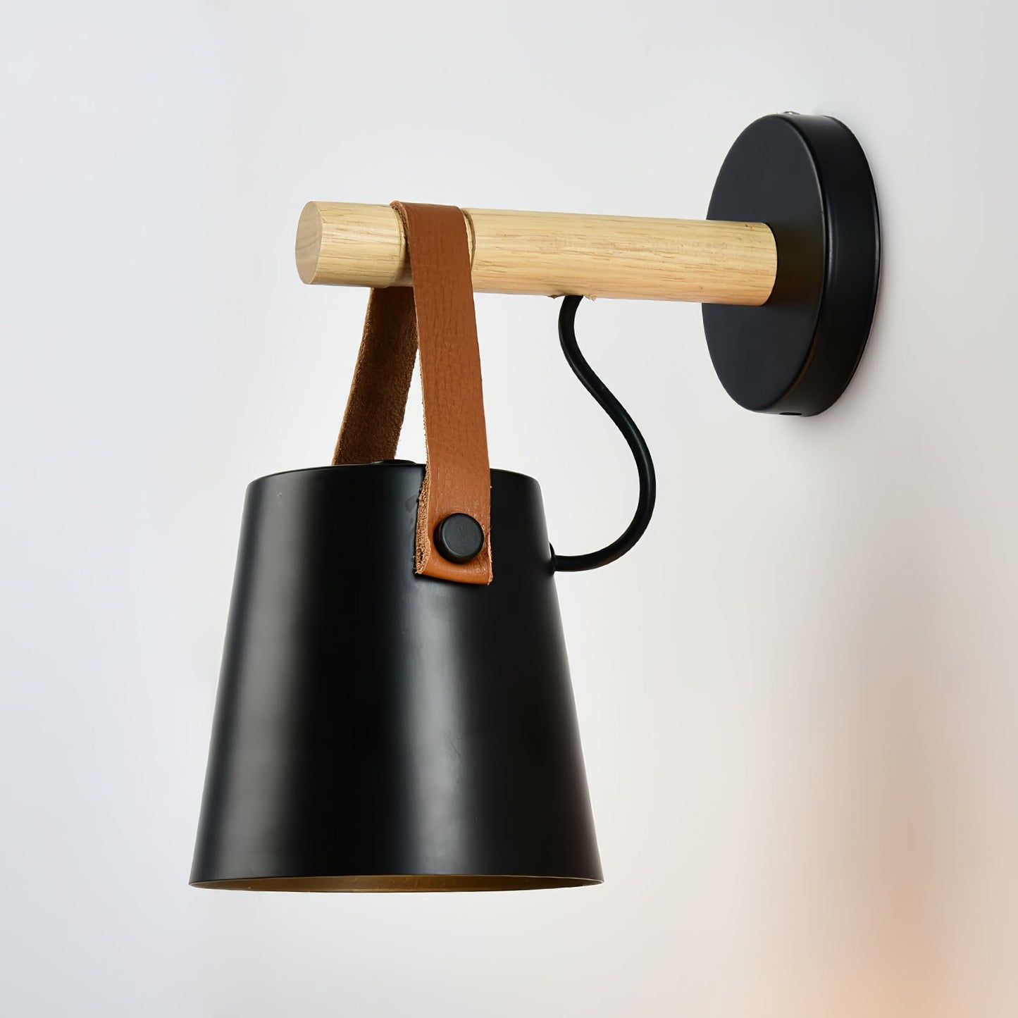Wooden Conical Wall Light Set | Scandinavian Design | Set of 2