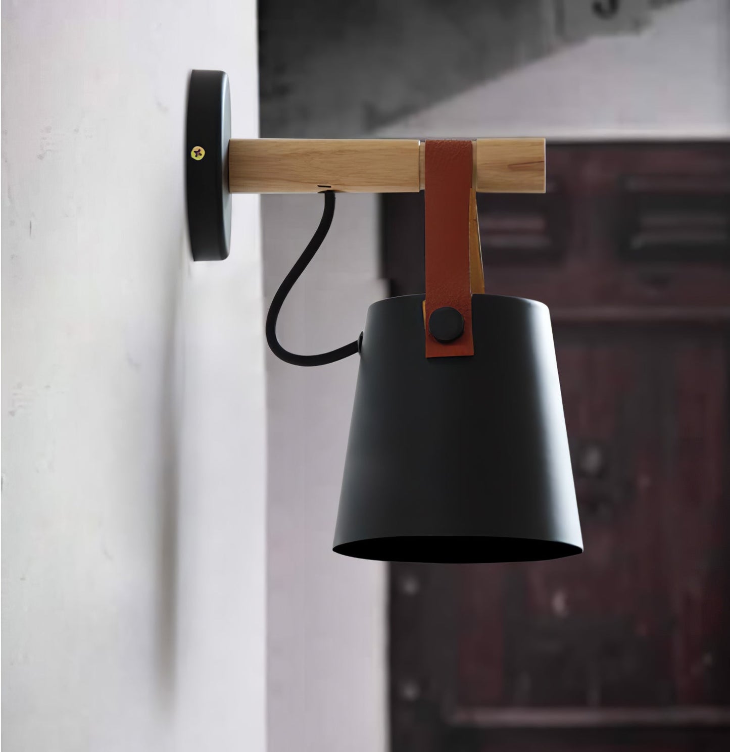 Wooden Conical Wall Light Set | Scandinavian Design | Set of 2