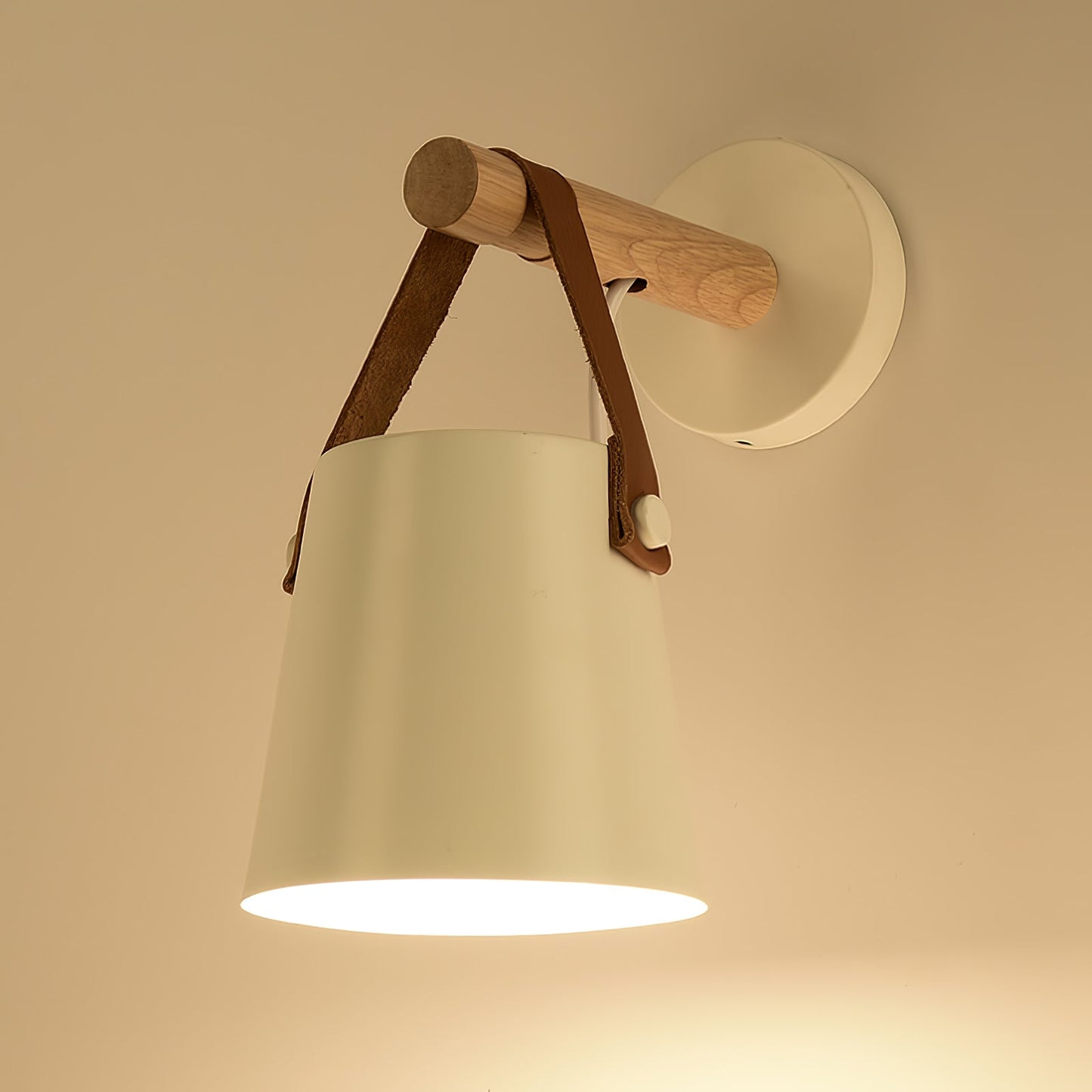 Wooden Conical Wall Light Set | Scandinavian Design | Set of 2