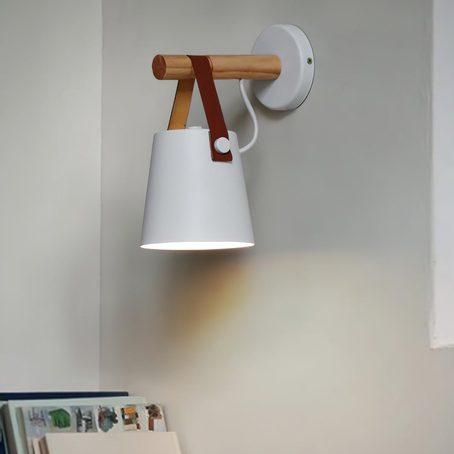 Wooden Conical Wall Light Set | Scandinavian Design | Set of 2