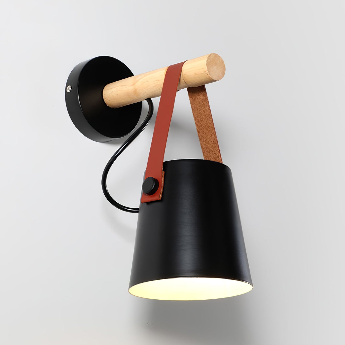 Wooden Conical Wall Light Set | Scandinavian Design | Set of 2