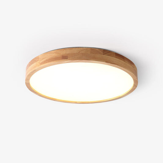 Geometric Ceiling Light | Natural Rubberwood & Acrylic | Adjustable LED