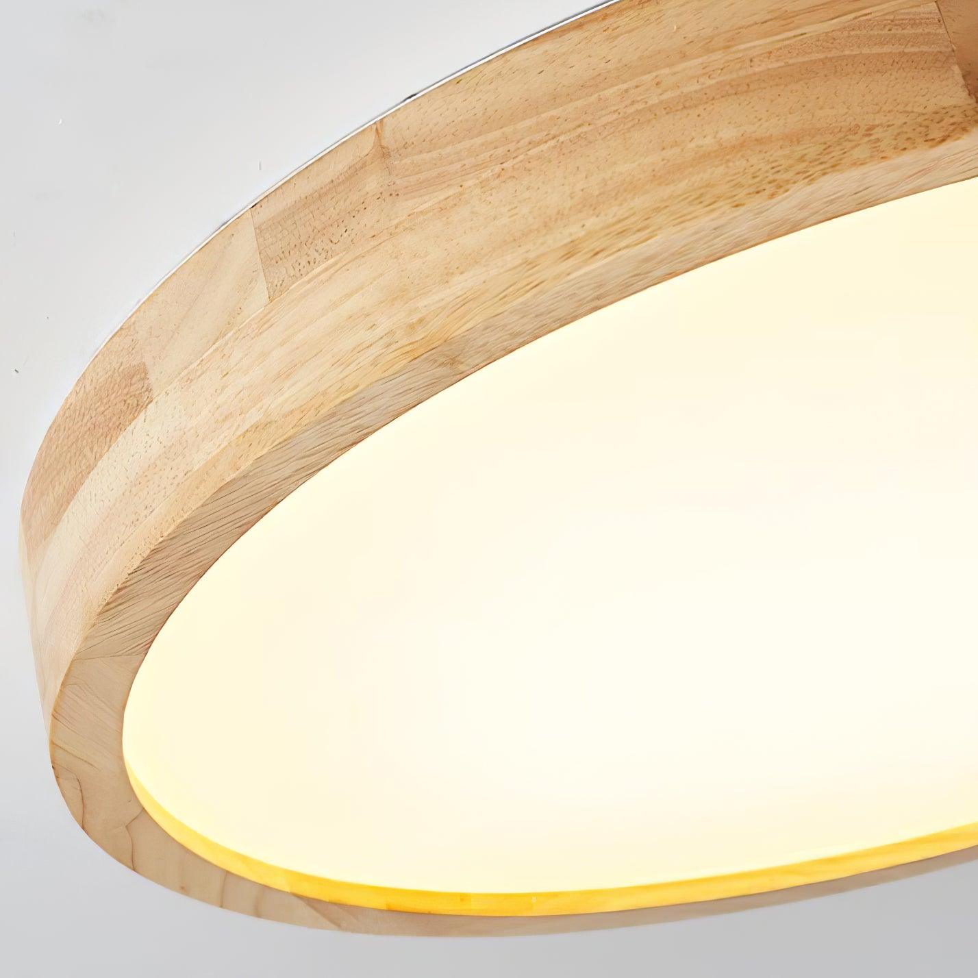 Geometric Ceiling Light | Natural Rubberwood & Acrylic | Adjustable LED