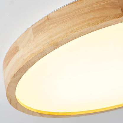 Geometric Ceiling Light | Natural Rubberwood & Acrylic | Adjustable LED
