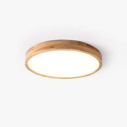 Geometric Ceiling Light | Natural Rubberwood & Acrylic | Adjustable LED