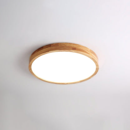 Geometric Ceiling Light | Natural Rubberwood & Acrylic | Adjustable LED