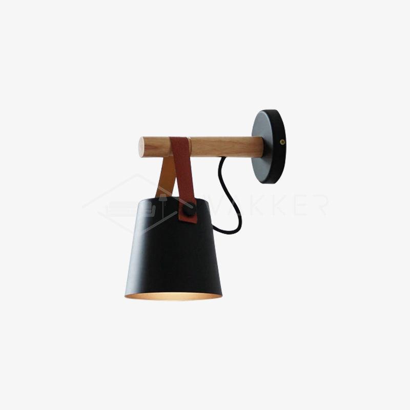 Wooden Conical Wall Light Set | Scandinavian Design | Set of 2