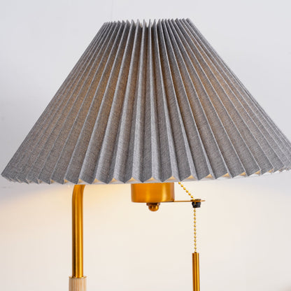 Retro Table Lamp | Solid Mahogany & Brass | 31cm Diameter
