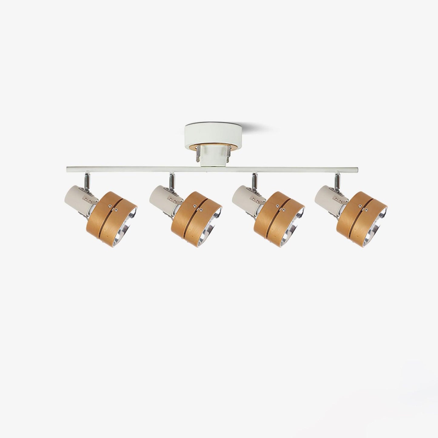 Adjustable Ceiling Lamp | Oak/Walnut Finish | 4 Spotlights
