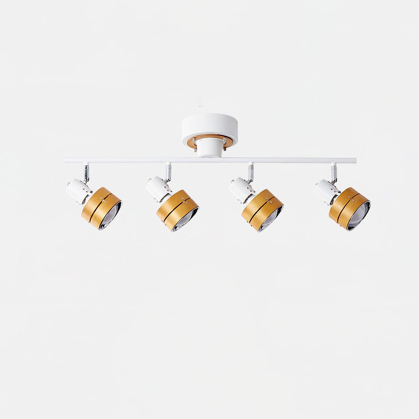 Adjustable Ceiling Lamp | Oak/Walnut Finish | 4 Spotlights