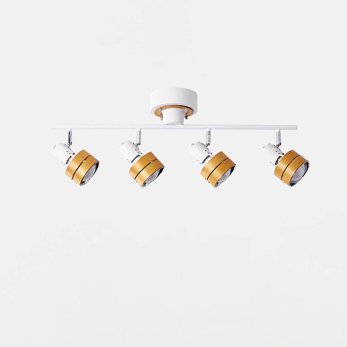 Adjustable Ceiling Lamp | Oak/Walnut Finish | 4 Spotlights
