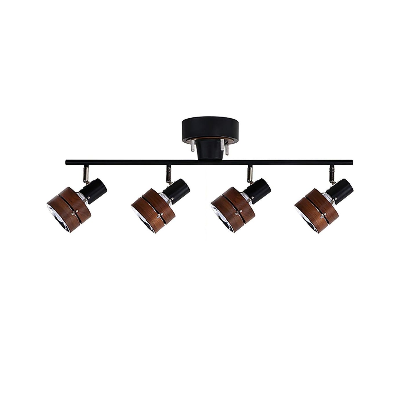 Adjustable Ceiling Lamp | Oak/Walnut Finish | 4 Spotlights