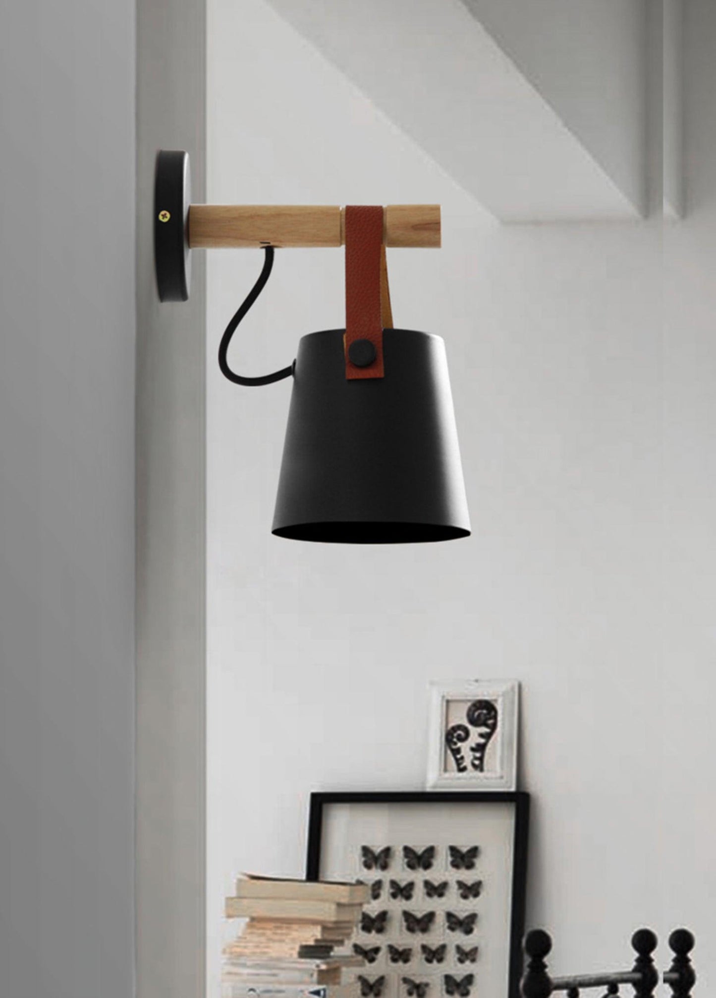 Wooden Conical Wall Light Set | Scandinavian Design | Set of 2