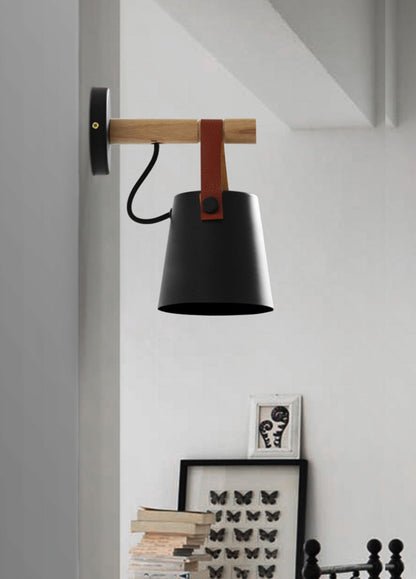 Wooden Conical Wall Light Set | Scandinavian Design | Set of 2
