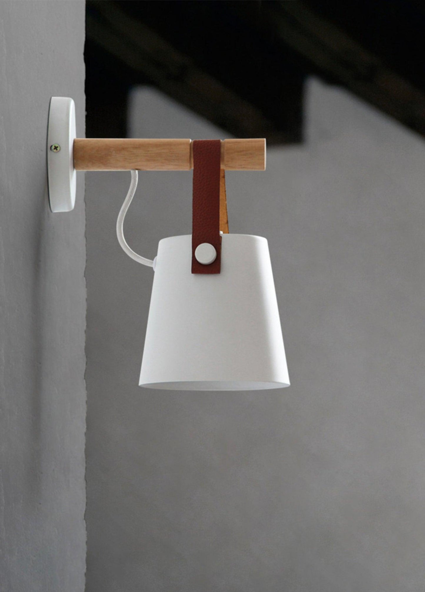 Wooden Conical Wall Light Set | Scandinavian Design | Set of 2