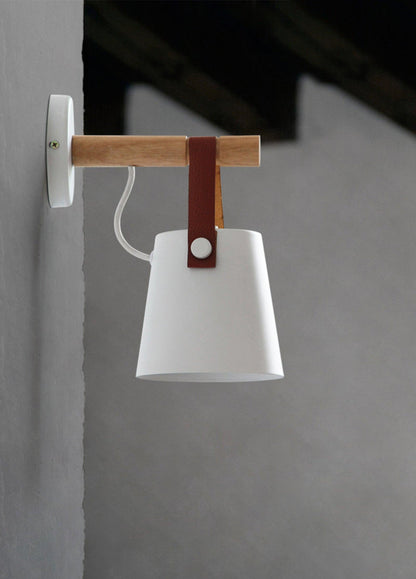 Wooden Conical Wall Light Set | Scandinavian Design | Set of 2