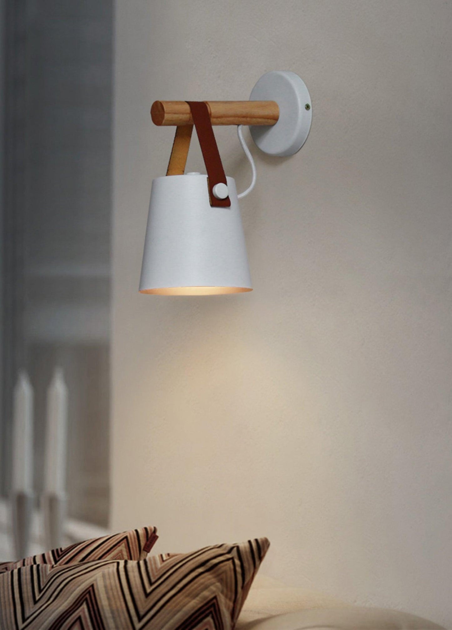 Wooden Conical Wall Light Set | Scandinavian Design | Set of 2