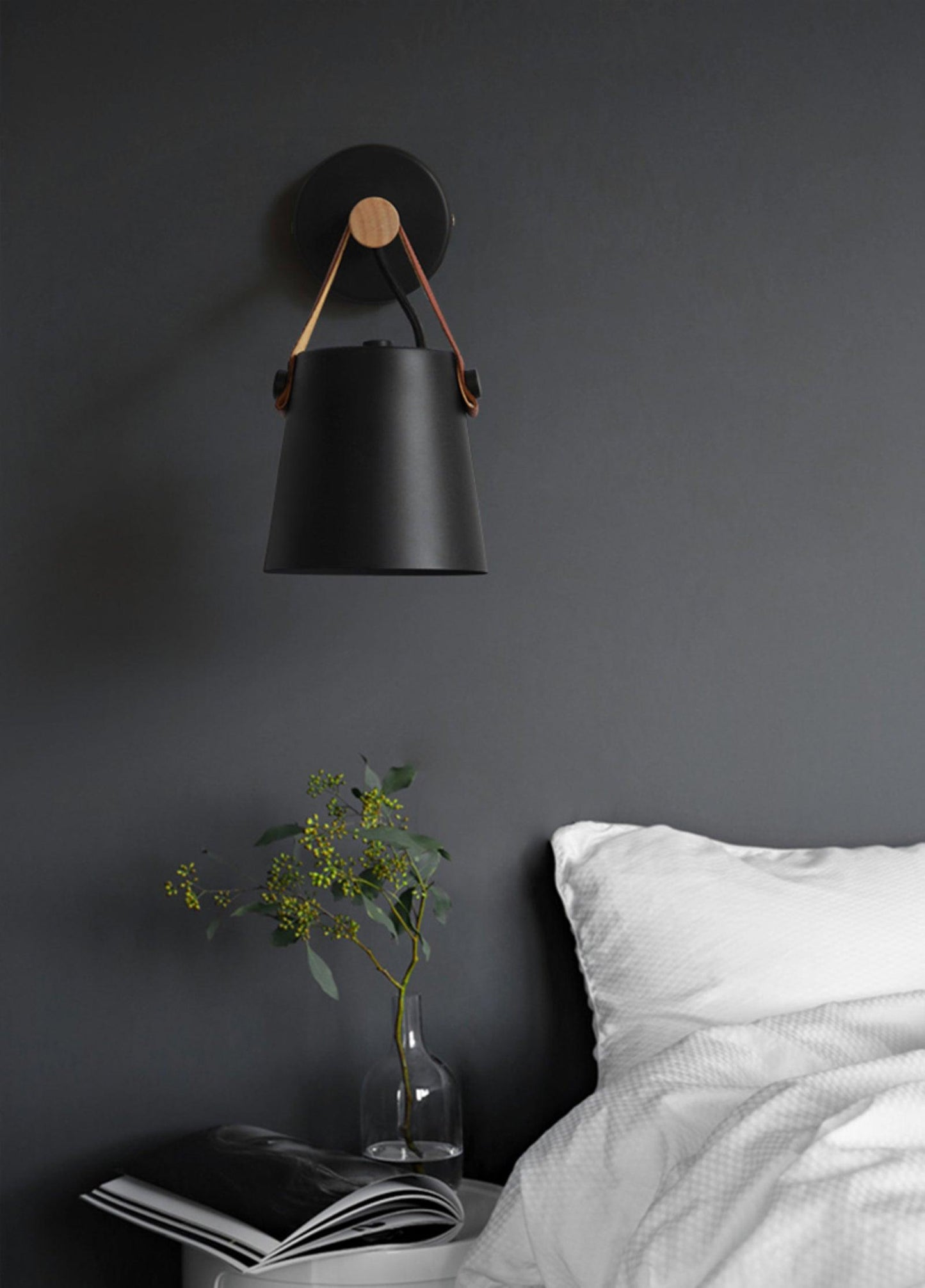 Wooden Conical Wall Light Set | Scandinavian Design | Set of 2