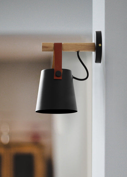 Wooden Conical Wall Light Set | Scandinavian Design | Set of 2