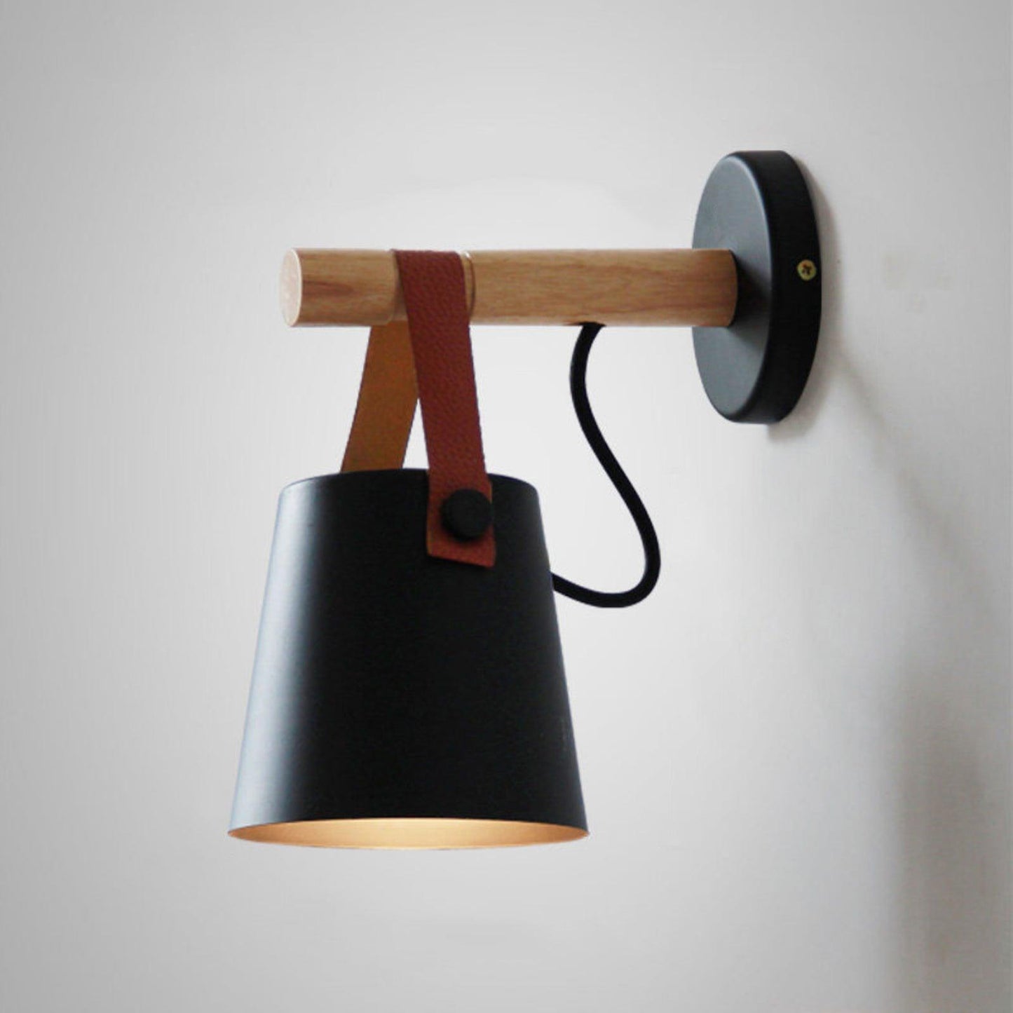 Wooden Conical Wall Light Set | Scandinavian Design | Set of 2