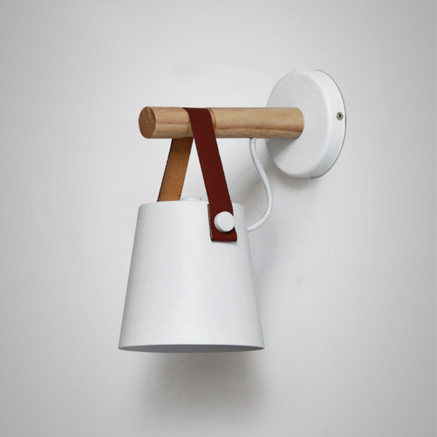 Wooden Conical Wall Light Set | Scandinavian Design | Set of 2
