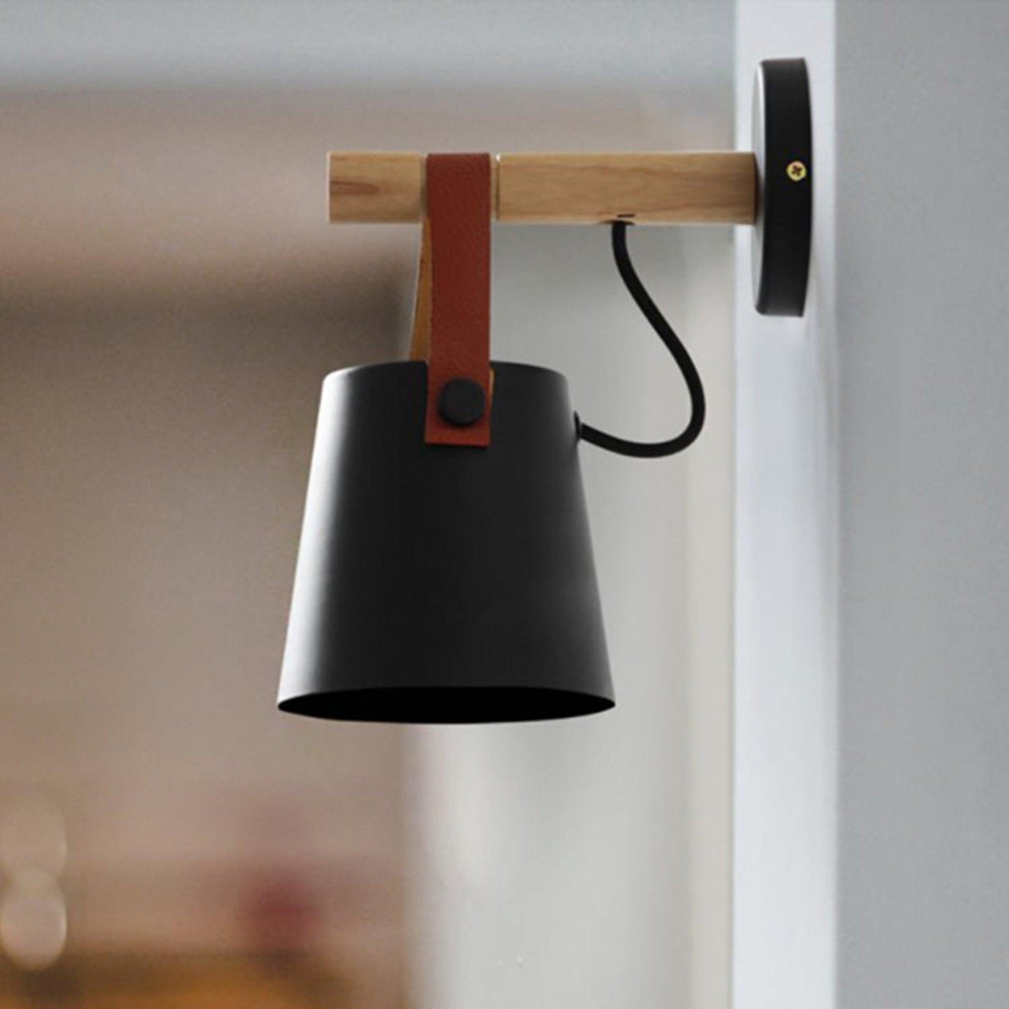 Wooden Conical Wall Light Set | Scandinavian Design | Set of 2