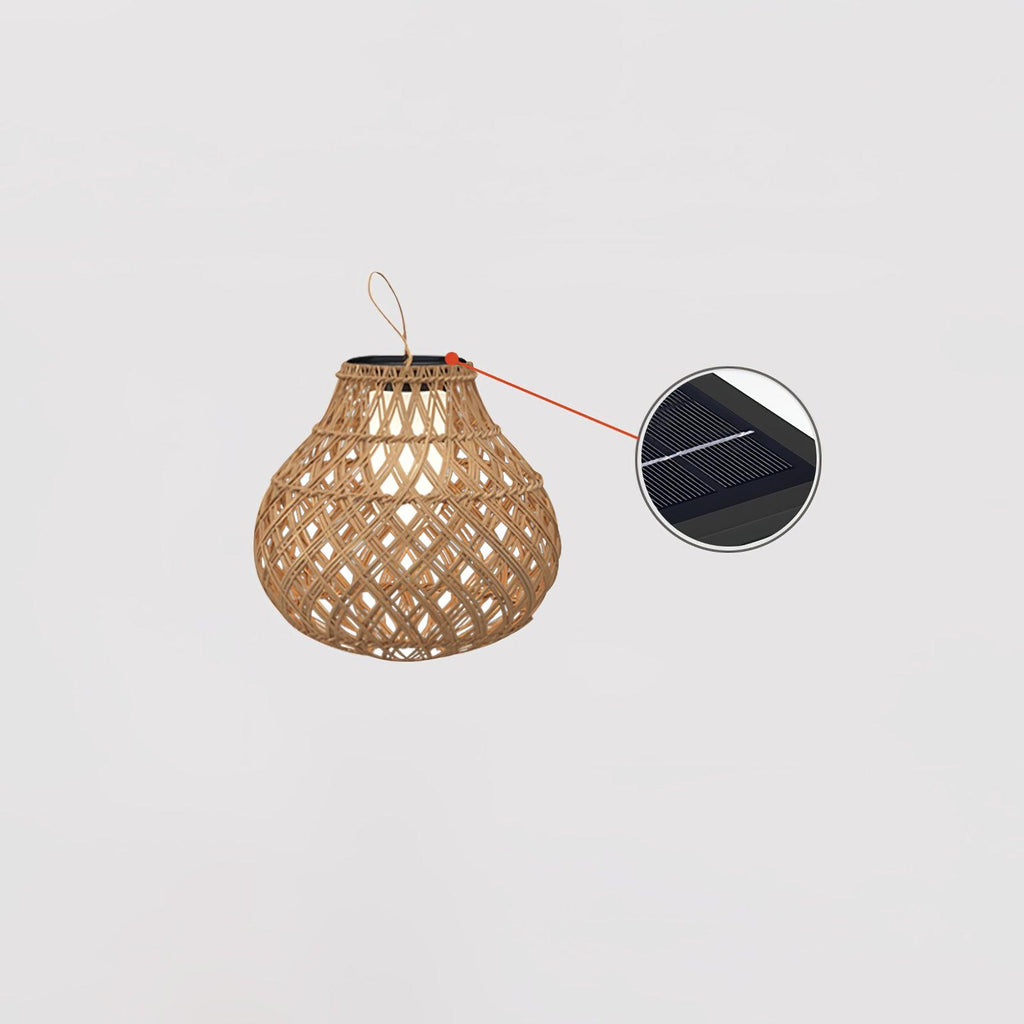 Woven Sphere Solar Lantern | Eco-Friendly Plastic | 34cm Diameter
