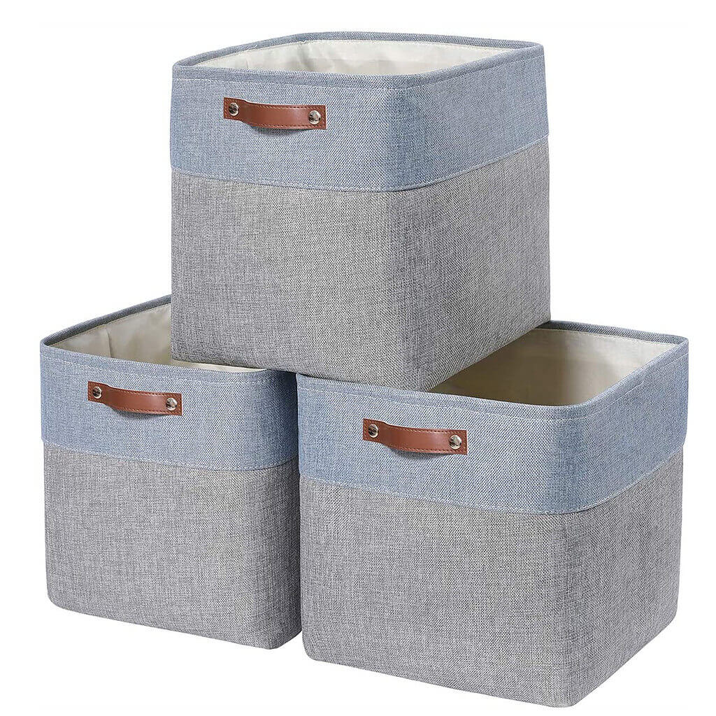 Storage Boxes | Canvas & EVA | Large 41.6L, 13"x15"x13"