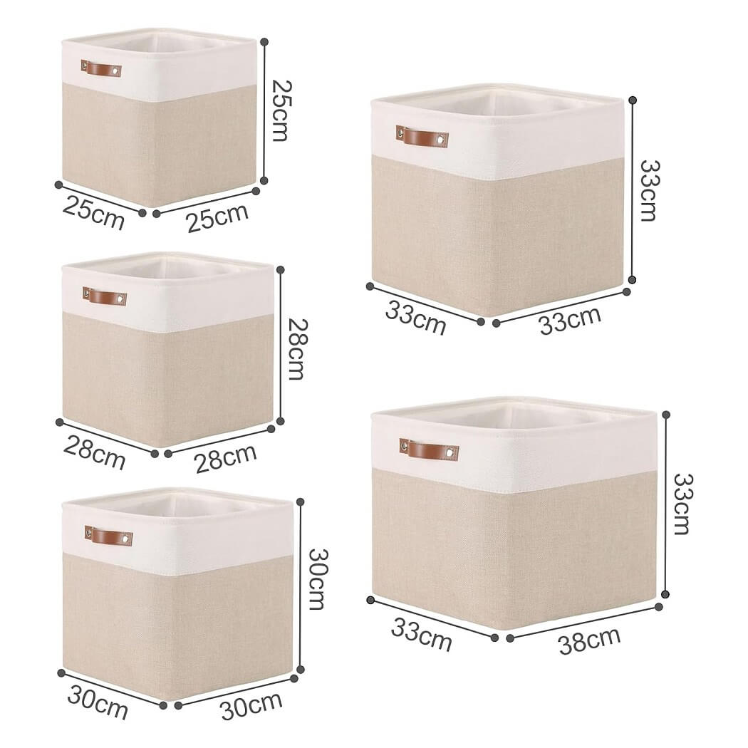 Canvas Storage Cube Box | High-Quality Fabric | 3 Pack