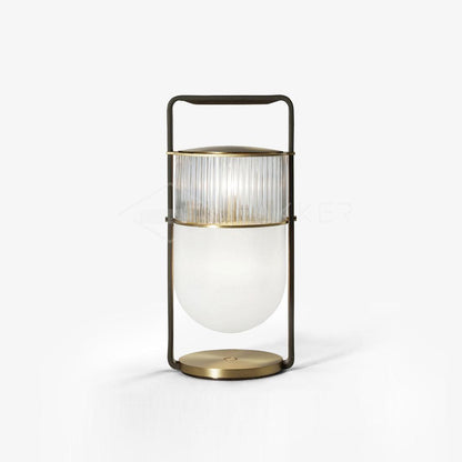 Xi Table Lamp | Metal & Glass | Golden & Black Finish