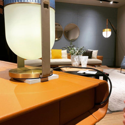 Xi Table Lamp | Metal & Glass | Golden & Black Finish