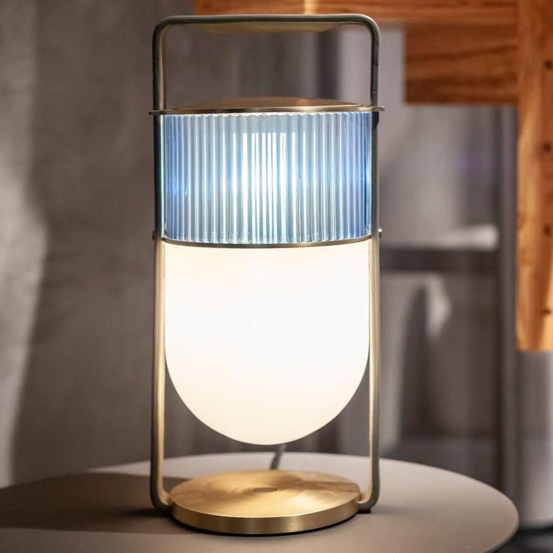 Xi Table Lamp | Metal & Glass | Golden & Black Finish