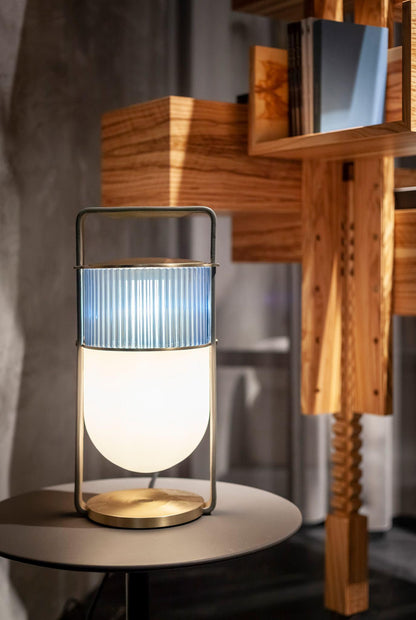 Xi Table Lamp | Metal & Glass | Golden & Black Finish