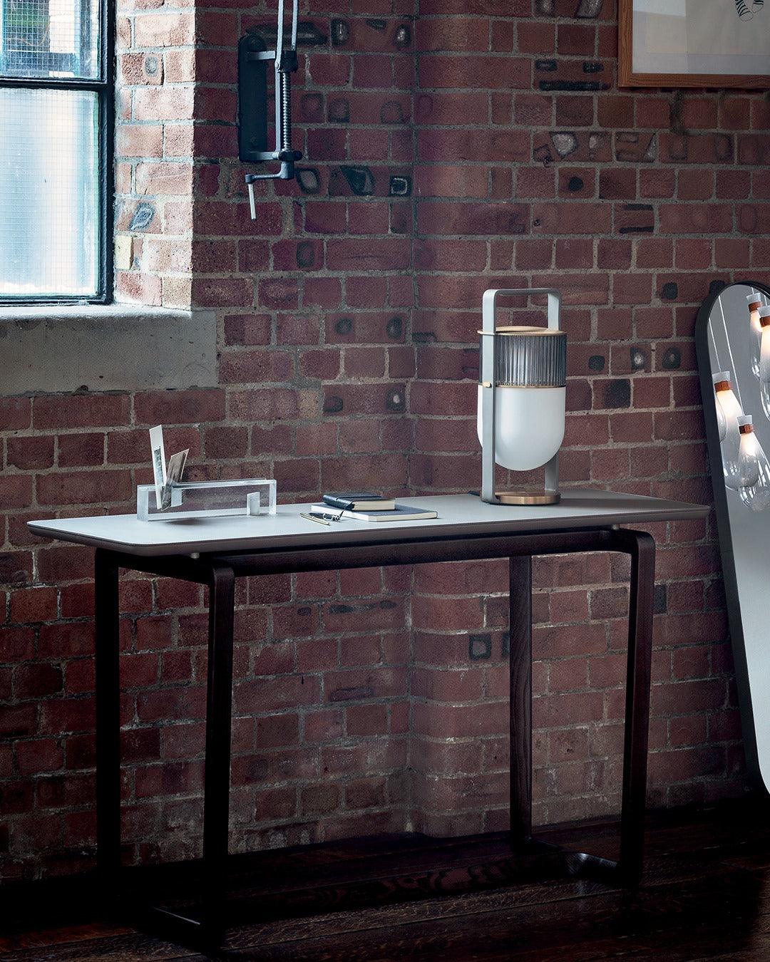 Xi Table Lamp | Metal & Glass | Golden & Black Finish
