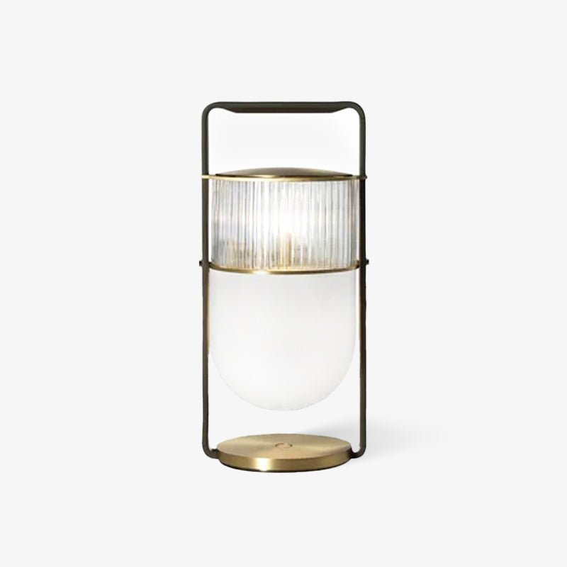 Xi Table Lamp | Metal & Glass | Golden & Black Finish