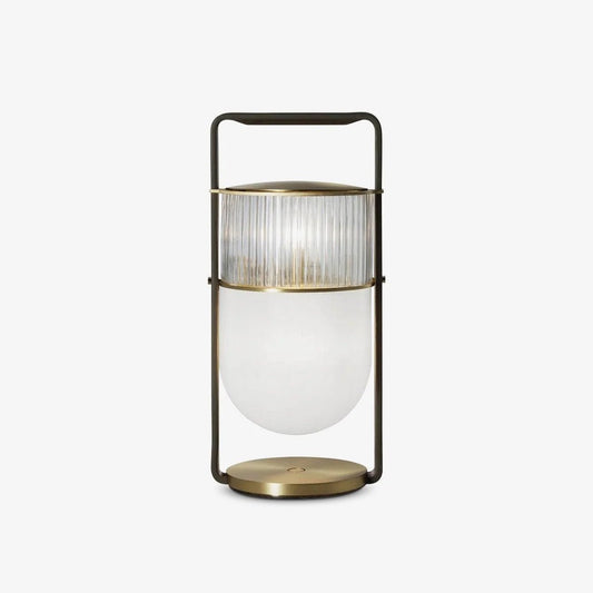 Xi Table Lamp | Metal & Glass | Golden & Black Finish