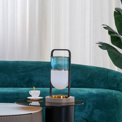 Xi Table Lamp | Metal & Glass | Golden & Black Finish