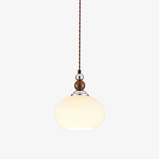 Yisi Po Pendant Lamp | Black Walnut & Glass | 18cm Diameter